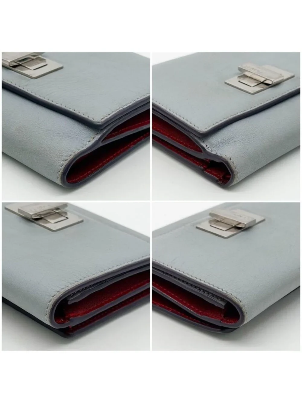 Fendi Peekaboo Selleria Turnlock Bifold Compact Wallet